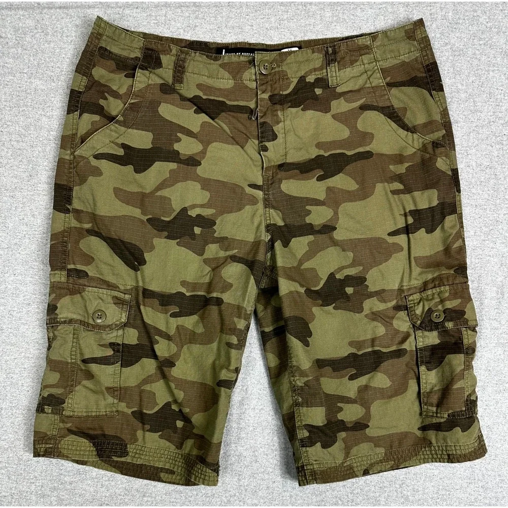 Buffalo David Bitton Camo‎ Cargo Shorts Mens 36 12